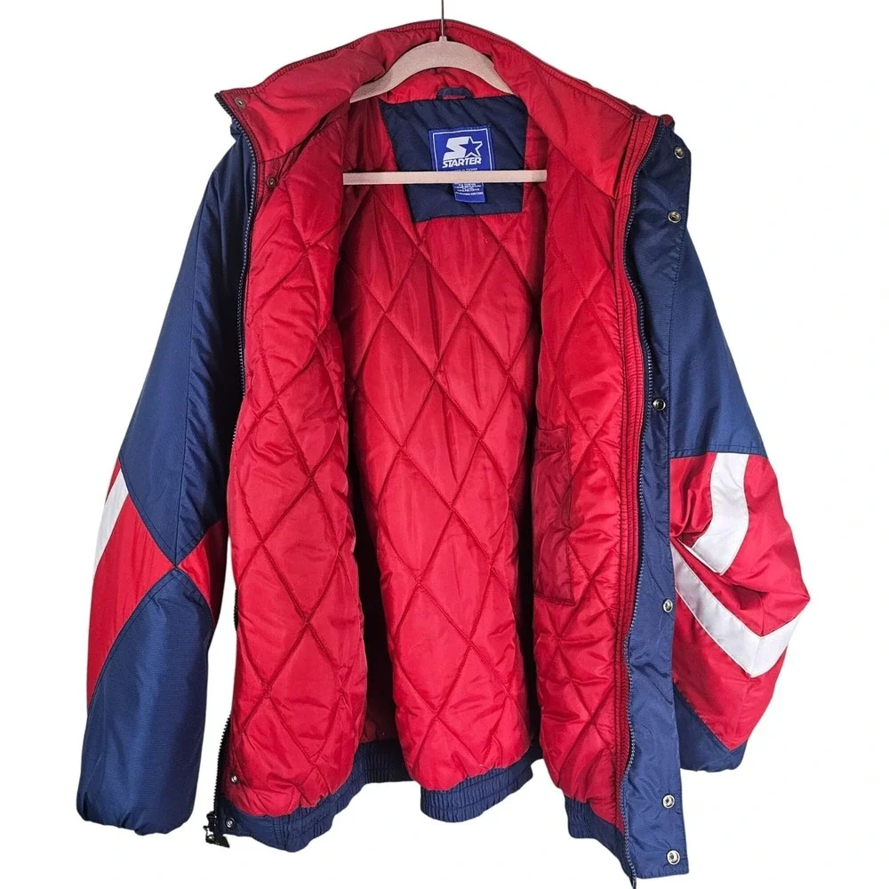 Ole Miss Starter Jacket XXL Embroidered Colonel Reb Vintage 90's Full Zip Hooded